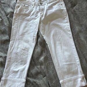 Banana Republic White Ankle Cropped Jeans